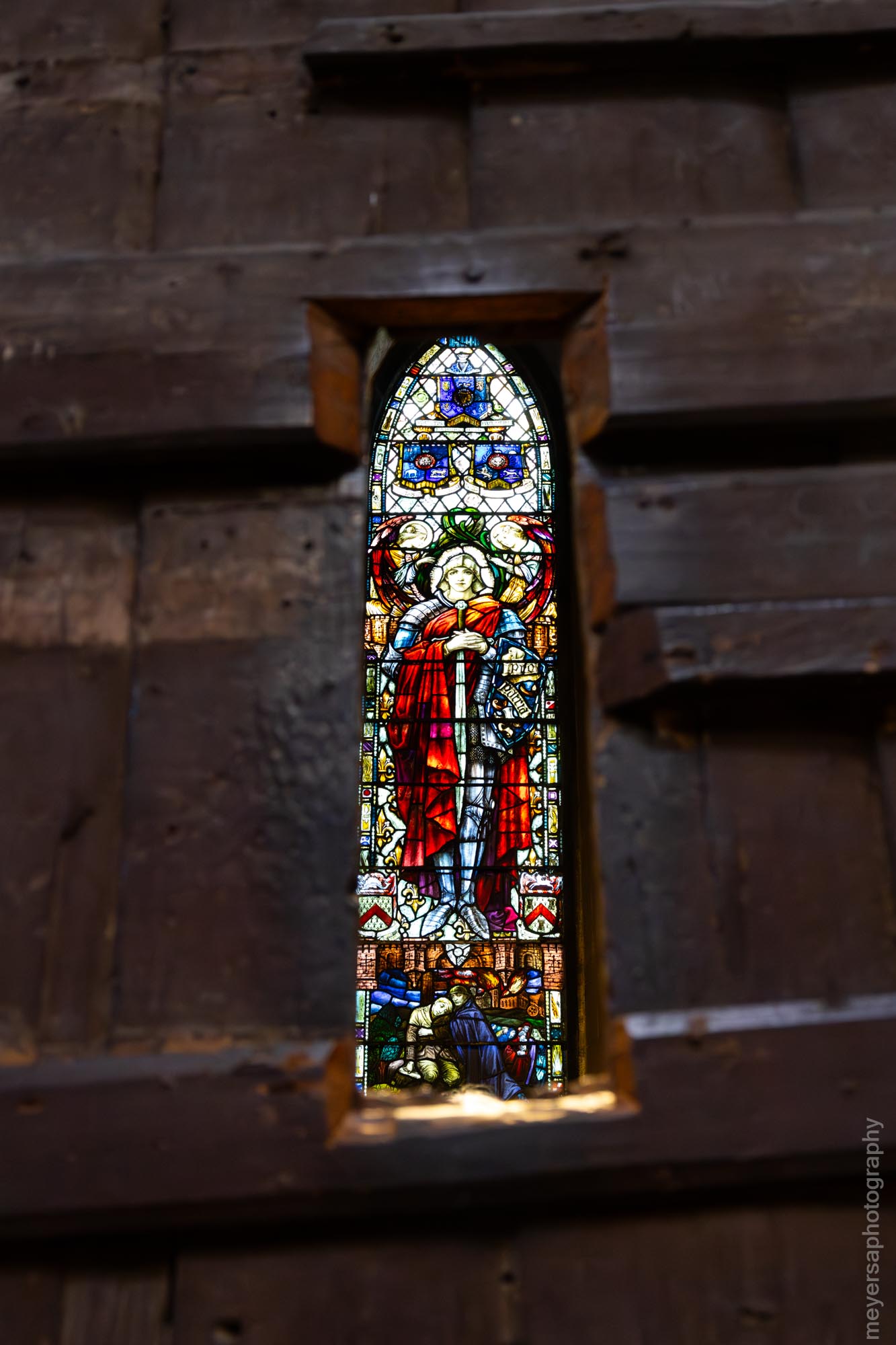 Stained glass inside of St. Patrick's Cathedral